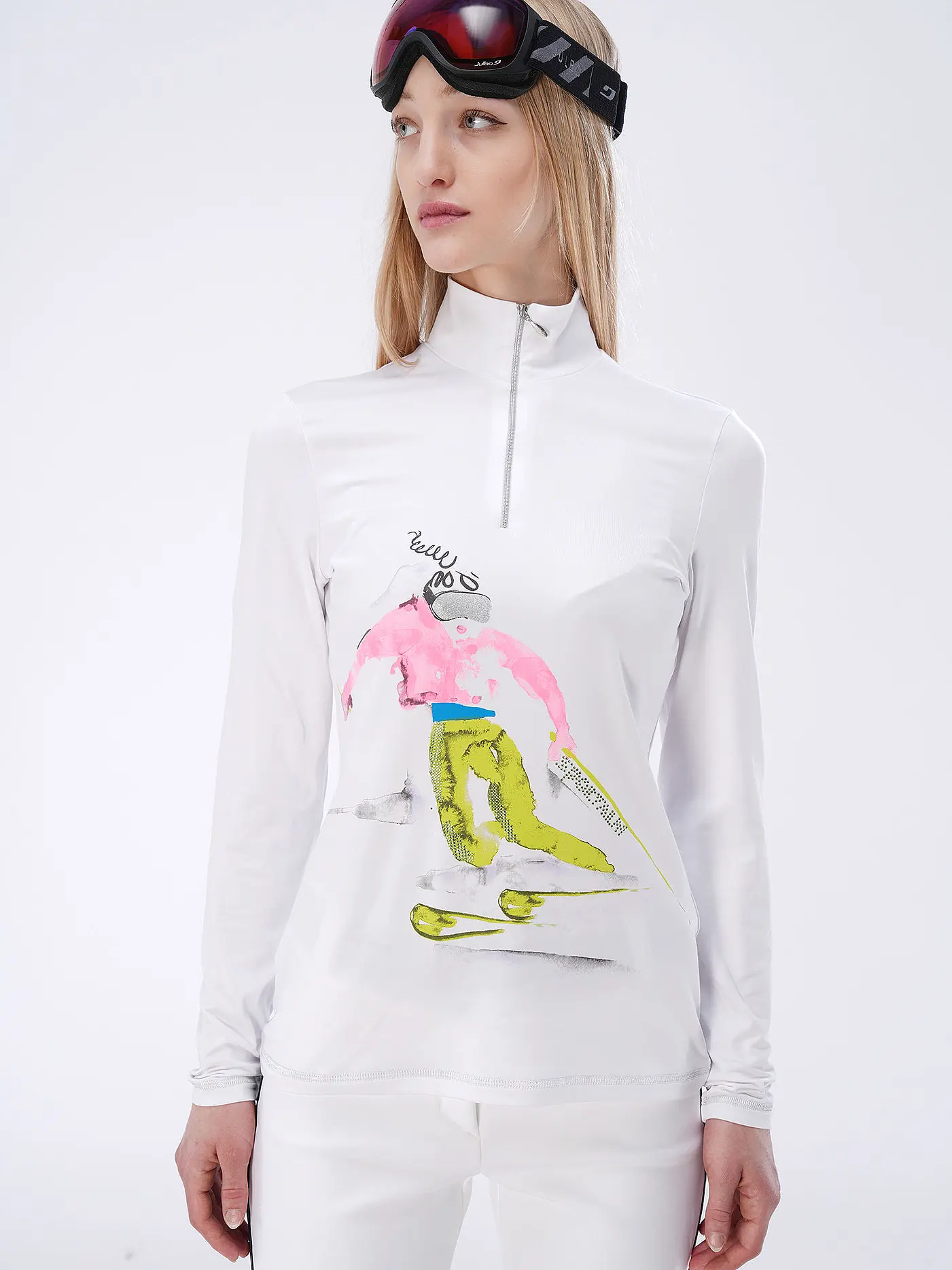 SPORTALM | Damen Unterzieh Zipshirt mit Motiv | 